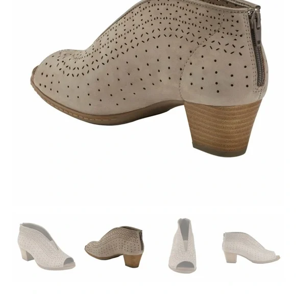 EARTH CALGARY QUEBEC LEATHER HEEL SZ 8.5 M 39.5 EU 🌸🐝 - Picture 2 of 10